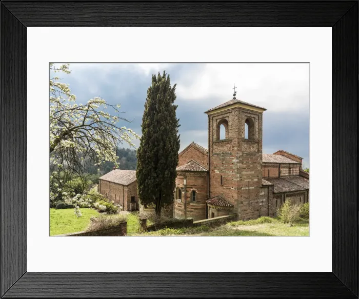 Framed Print : Europe, Italy, Piedmont. The abbey of Vezzolano in spring time Framed Print : Europe, Italy, Piedmont. The abbey of Vezzolano in spring time