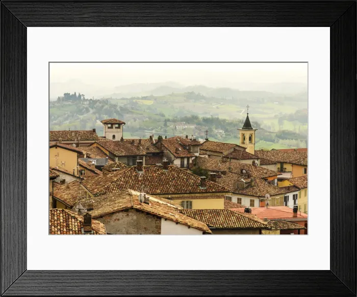 Framed Print : Europe, Italy, Piedmont. The view from Cocconato