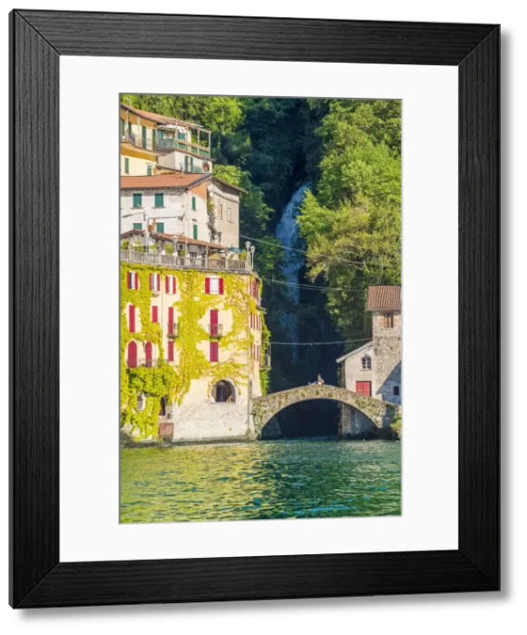 Framed Print : Nesso, lake Como, Como province, Lombardy, Italy