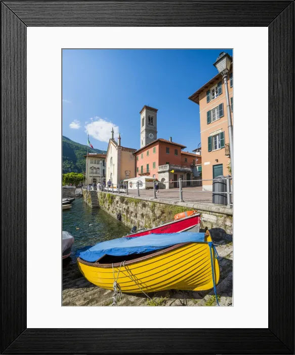 Framed Print : Torno, lake Como, Como province, Lombardy, Italy