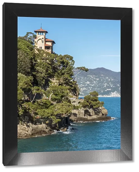 Europe, Italy, Portofino. villa on the coast near to Portofino