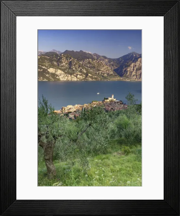 Framed Print : Italy. Veneto. Verona district. Lake Garda. Malcesine. Scaligero castle Framed Print : Italy. Veneto. Verona district. Lake Garda. Malcesine. Scaligero castle