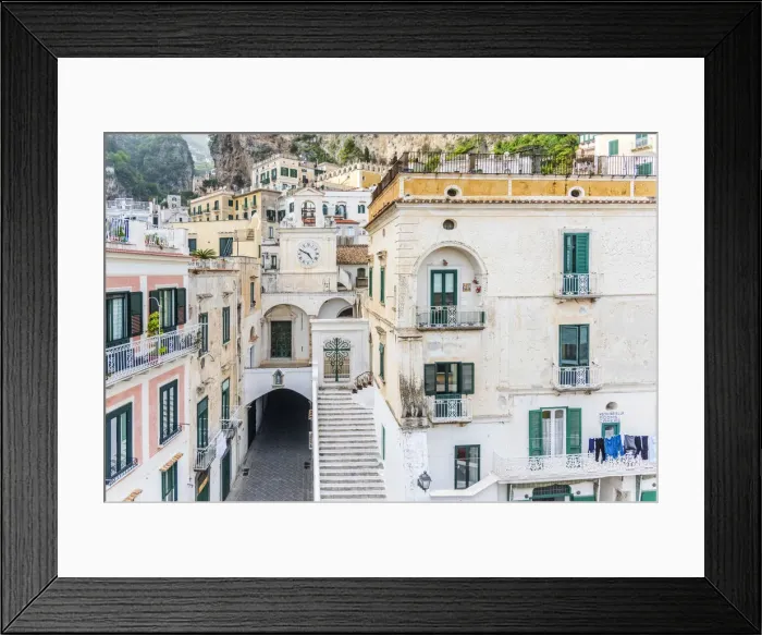 Framed Print : Europe, Italy, Campania. Atrani, a little village close to Amalfi Framed Print : Europe, Italy, Campania. Atrani, a little village close to Amalfi