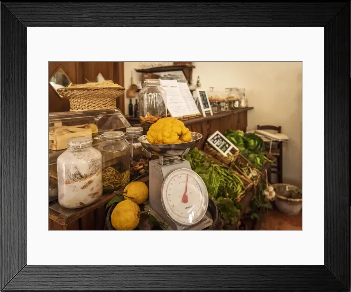 Framed Print : Europe, Italy, Campania. The organic restaurant Fore Porta in Amalfi Framed Print : Europe, Italy, Campania. The organic restaurant Fore Porta in Amalfi