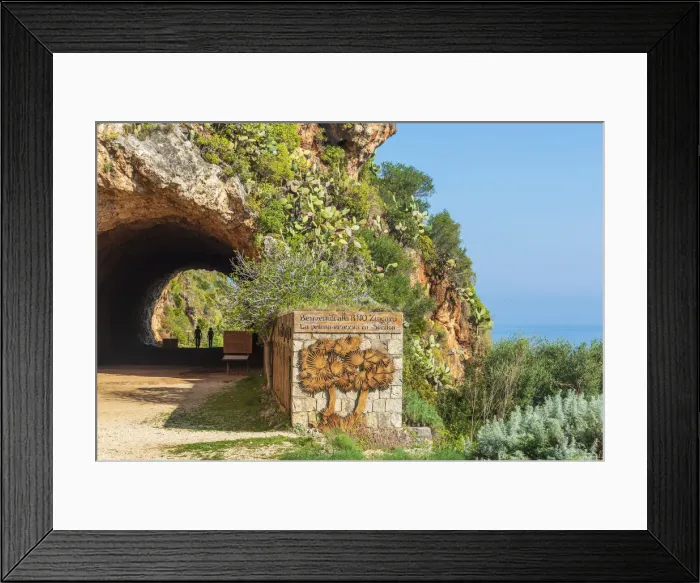 Framed Print : Europe, Italy, Sicily. The entrance of the Nature Reserve of the Zingaro Framed Print : Europe, Italy, Sicily. The entrance of the Nature Reserve of the Zingaro