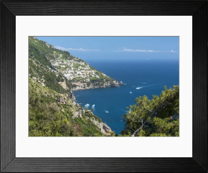 Framed Print : Europe, Italy, Campania. the view from the Gods path towards Praiano Framed Print : Europe, Italy, Campania. the view from the Gods path towards Praiano