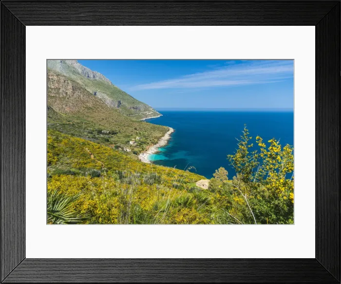 Framed Print : Europe, Italy, Sicily. Landscape in the Nature Reserve of the Zingaro Framed Print : Europe, Italy, Sicily. Landscape in the Nature Reserve of the Zingaro