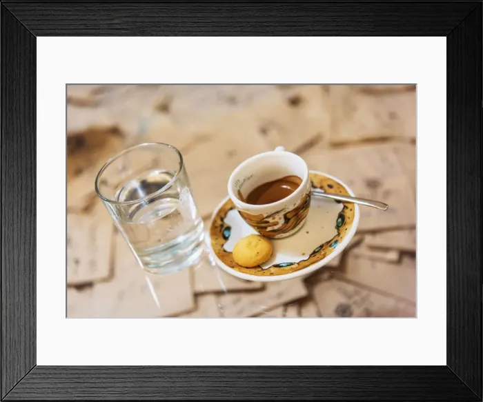 Framed Print : Europe, Italy, Campania. A perfectly made Italian Espresso Framed Print : Europe, Italy, Campania. A perfectly made Italian Espresso
