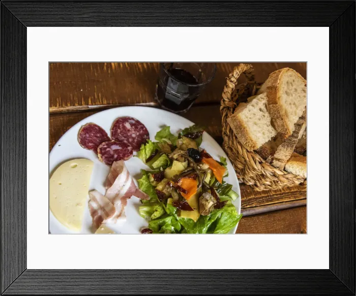 Framed Print : Europe, Italy, Campania. Mixed starters in the organic restaurant Fore Porta in Amalfi Framed Print : Europe, Italy, Campania. Mixed starters in the organic restaurant Fore Porta in Amalfi