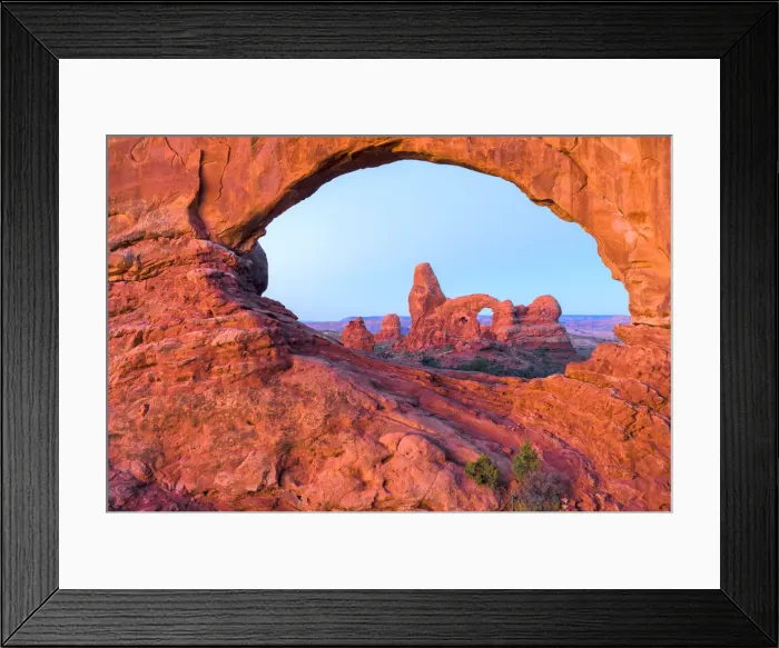 Framed Print : USA, Utah, Arches National Park, North window and Turrent arch