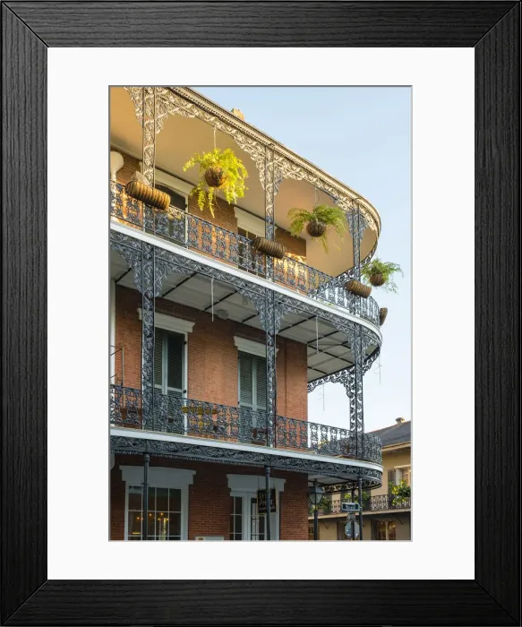 Framed Print : United States, Louisiana, New Orleans. Balconies on Royal Street in the French Quarter Framed Print : United States, Louisiana, New Orleans. Balconies on Royal Street in the French Quarter