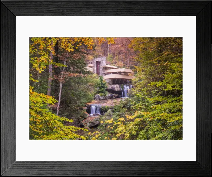 Framed Print : Falling Water in Autumn, Mill Run, Pennsylvania, USA Framed Print : Falling Water in Autumn, Mill Run, Pennsylvania, USA