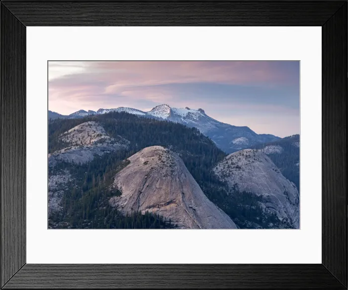 Framed Print : North Dome & Basket Dome with snow covered Mount Hoffmann beyond, Yosemite National Park Framed Print : North Dome & Basket Dome with snow covered Mount Hoffmann beyond, Yosemite National Park