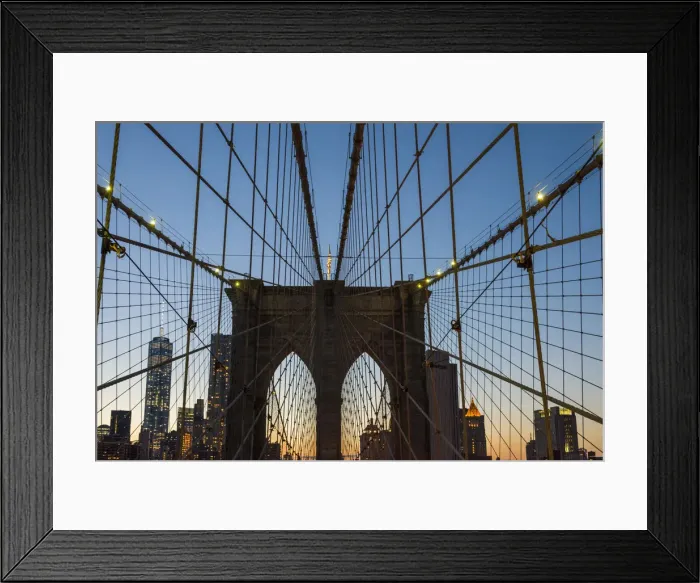 Framed Print : Brooklyn Bridge, New York City, New York, USA Framed Print : Brooklyn Bridge, New York City, New York, USA