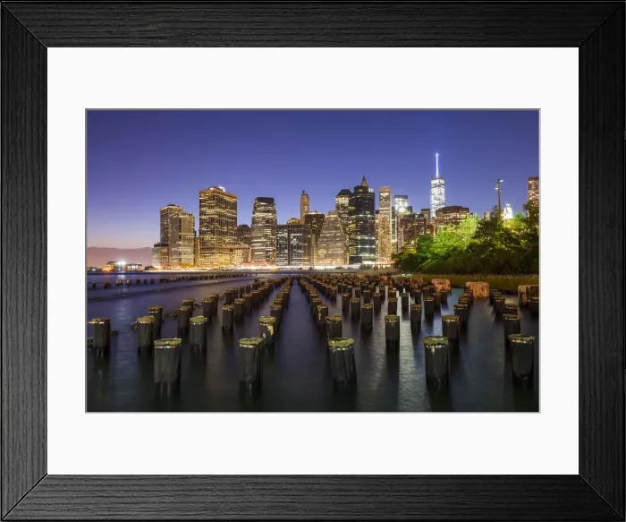 Framed Print : New York Skyline at Twilight, New York City, USA Framed Print : New York Skyline at Twilight, New York City, USA