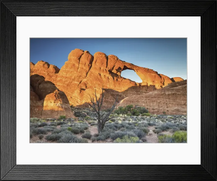 Framed Print : Skyline Arch at Sunset, Arches National Park, Utah, USA Framed Print : Skyline Arch at Sunset, Arches National Park, Utah, USA