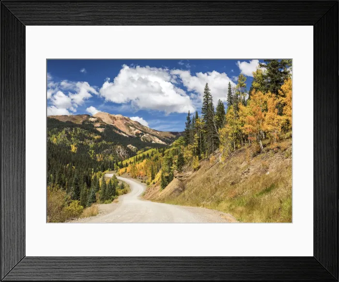 Framed Print : Road to Red Mountain in Autumn, Silverton, Colorado, USA Framed Print : Road to Red Mountain in Autumn, Silverton, Colorado, USA