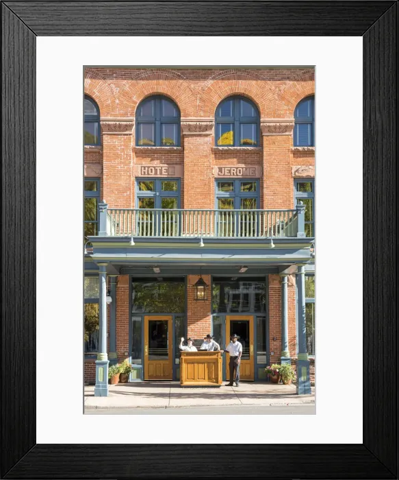 Framed Print : USA, Colorado, Rockies, Aspen, Front of Hotel Jerome Framed Print : USA, Colorado, Rockies, Aspen, Front of Hotel Jerome