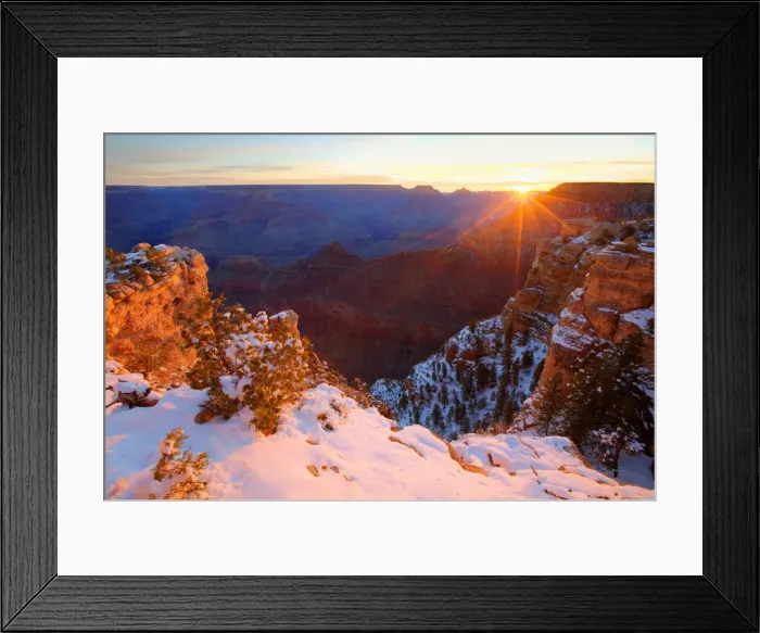 Framed Print : Winter Sunrise, Grand Canyon National Park, Arizona, USA Framed Print : Winter Sunrise, Grand Canyon National Park, Arizona, USA