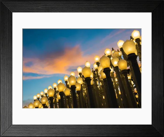 Framed Print : Urban Light Sculpture, LACMA, Los Angeles, California, USA Framed Print : Urban Light Sculpture, LACMA, Los Angeles, California, USA