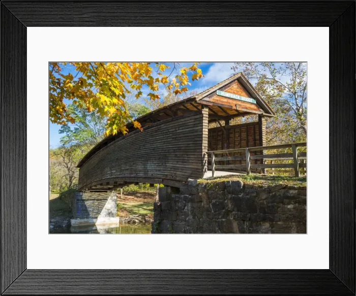 Framed Print : Humpback Covered Bridge in Autumn, Covington, Virginia, USA Framed Print : Humpback Covered Bridge in Autumn, Covington, Virginia, USA