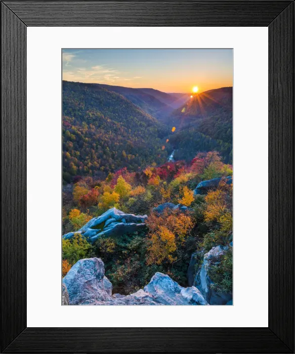 Framed Print : Lindy Point at Sunset in Autumn, Blackwater Falls State Park, West Virginia, USA Framed Print : Lindy Point at Sunset in Autumn, Blackwater Falls State Park, West Virginia, USA