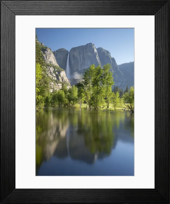 Framed Print : Flooded Merced River and Yosemite Falls during springtime, Yosemite, California, USA Framed Print : Flooded Merced River and Yosemite Falls during springtime, Yosemite, California, USA