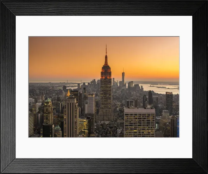 Framed Print : Midtown Manhattan skyline at sunset, New York, USA Framed Print : Midtown Manhattan skyline at sunset, New York, USA