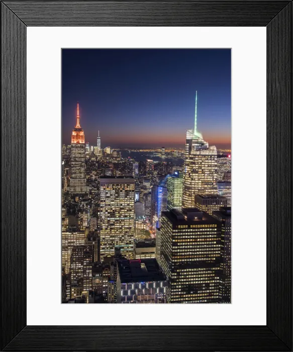 Framed Print : Midtown Manhattan skyline at night, New York, USA Framed Print : Midtown Manhattan skyline at night, New York, USA