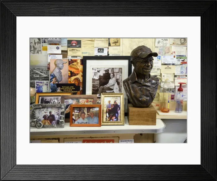 Framed Print : USA, Colorado Plateau, Southwest, Arizona, Seligman, Barbershop of Angel Delgadillo Framed Print : USA, Colorado Plateau, Southwest, Arizona, Seligman, Barbershop of Angel Delgadillo
