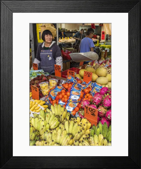 Framed Print : Food market, Chinatown, Manhattan, New York, USA Framed Print : Food market, Chinatown, Manhattan, New York, USA