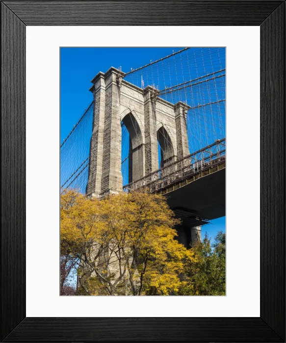 Framed Print : Low angle view of Brooklyn Bridge, Brooklyn, New York, USA Framed Print : Low angle view of Brooklyn Bridge, Brooklyn, New York, USA
