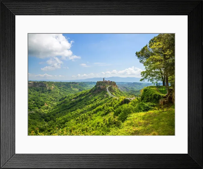 Framed Print : View at Civita di Bagnoregio, Viterbo, Lazio, Italy