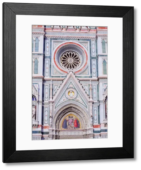 Framed Print : Saint Mary of the Flower Cathedral facade, Florence, Tuscany, Italy, Europe