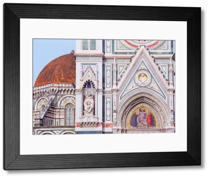 Framed Print : Saint Mary of the Flower Cathedral facade and Brunelleschis dome, Florence, Tuscany