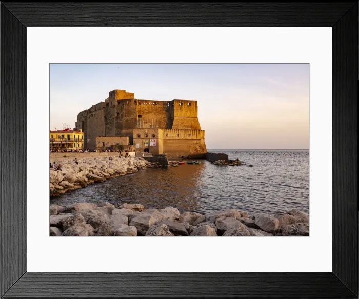 Framed Print : Castel dell Ovo at sunset, Naples, Campania, Italy Framed Print : Castel dell Ovo at sunset, Naples, Campania, Italy