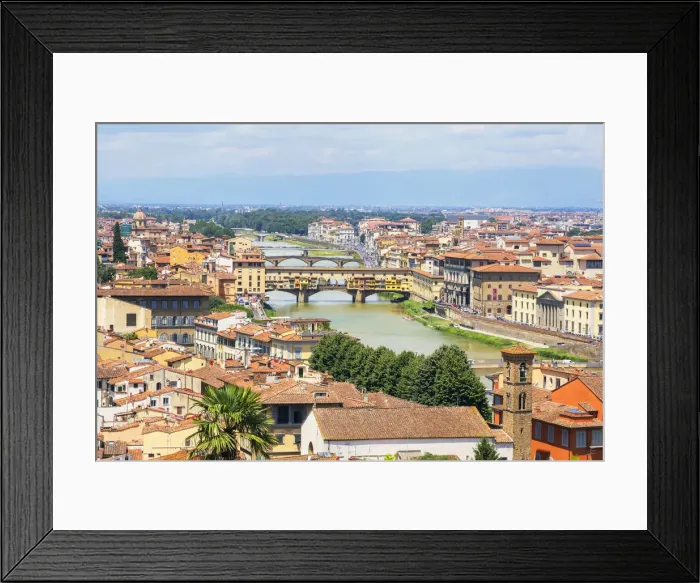 Framed Print : Cityscape view of Florence from the Piazzale Michelangelo, Florence, Tuscany, Italy