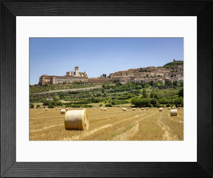 Framed Print : Hay bales in Assisi, Umbria, Italy Framed Print : Hay bales in Assisi, Umbria, Italy
