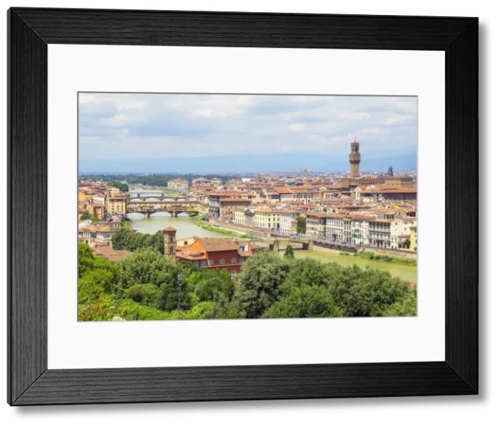 Framed Print : Cityscape view of Florence from the Piazzale Michelangelo, Florence, Tuscany, Italy