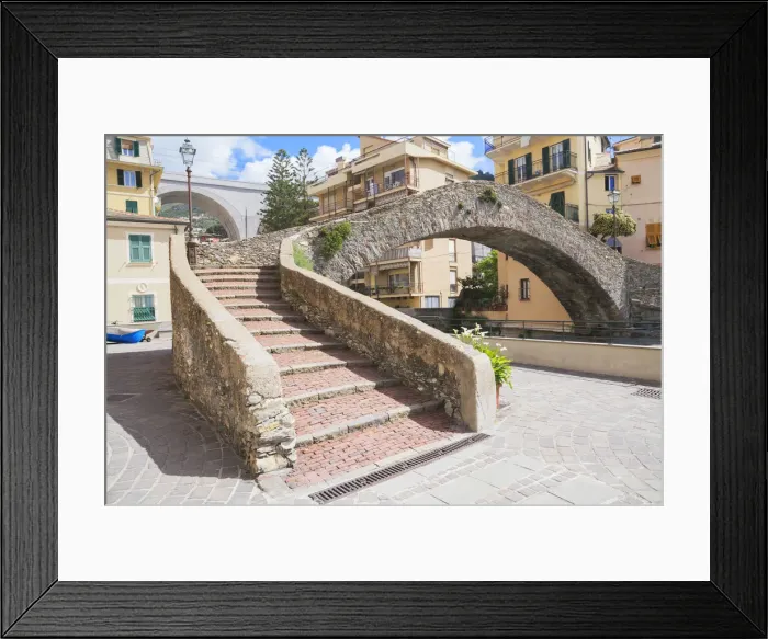 Framed Print : Roman bridge, Bogliasco, Liguria, Italy Framed Print : Roman bridge, Bogliasco, Liguria, Italy