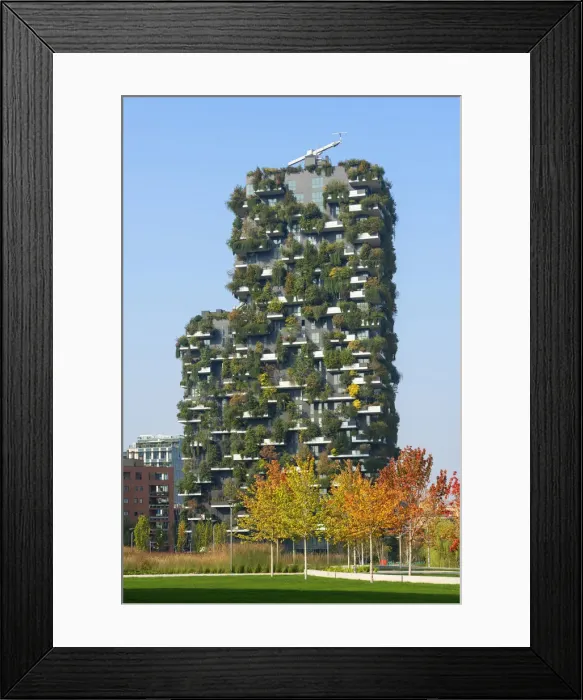 Framed Print : Bosco verticale building, Milan, Lombardy, Italy Framed Print : Bosco verticale building, Milan, Lombardy, Italy