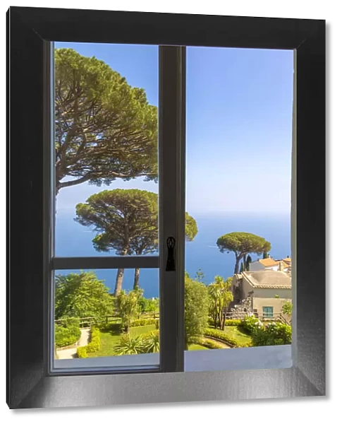 room with a view in Villa Rufolo, Ravello, Amalfi Coast, Italy