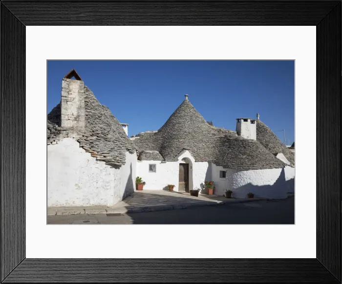Framed Print : Italy, Apulia (Puglia), Bari district, Itria Valley, traditional trulli in Alberobello Framed Print : Italy, Apulia (Puglia), Bari district, Itria Valley, traditional trulli in Alberobello