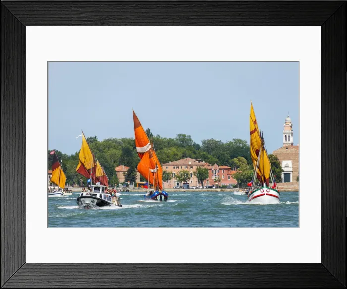 Framed Print : Regatta with traditional sailboats, Venice, Veneto, Italy