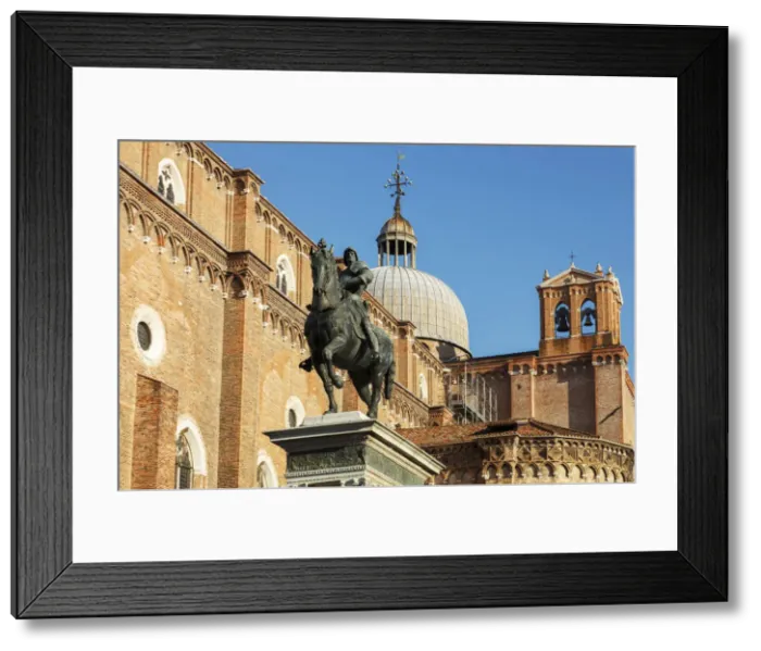 Framed Print : The Equestrian Statue of Bartolomeo Colleoni by Verrocchio on the Campo Santi Giovanni