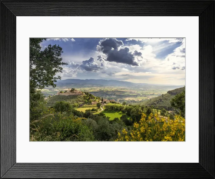 Framed Print : Italy, Umbria, Perugia district, Campello sul Clitunno. The Castel of Campello Alto Framed Print : Italy, Umbria, Perugia district, Campello sul Clitunno. The Castel of Campello Alto