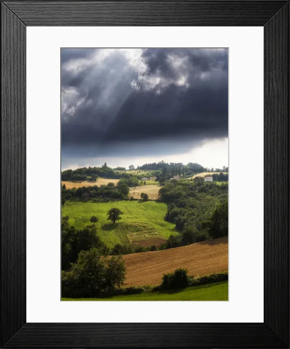 Framed Print : Italy, Marche. Macerata district. Countryside