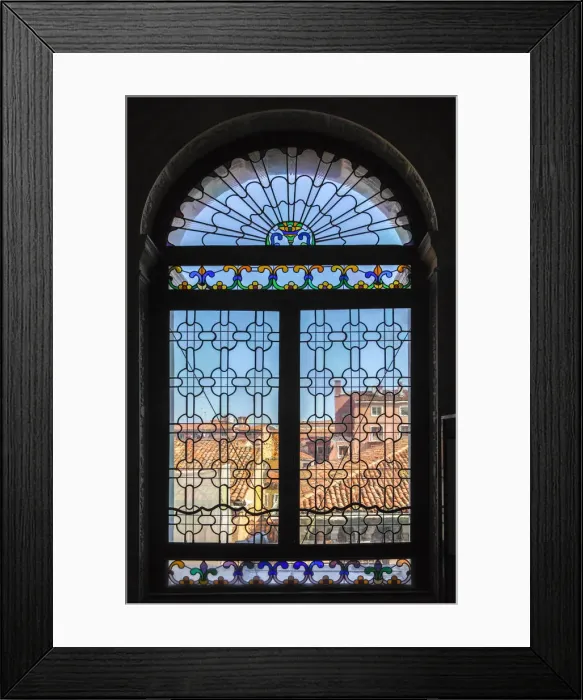 Framed Print : Look through a window in the Doges Palace (Palazzo Ducale), Venice, Veneto, Italy Framed Print : Look through a window in the Doges Palace (Palazzo Ducale), Venice, Veneto, Italy