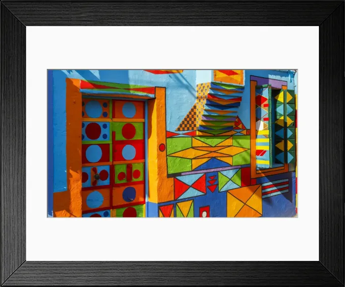 Framed Print : Colored House Casa Deo Bepi Sua on the Island of Burano, Venice, Italy