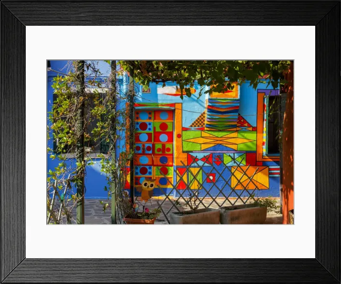 Framed Print : Colored House Casa Deo Bepi Sua on the Island of Burano, Venice, Italy Framed Print : Colored House Casa Deo Bepi Sua on the Island of Burano, Venice, Italy